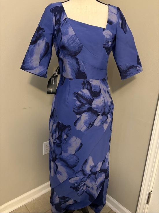 Kay Unger Dresses & Skirts - Kay Unger Blue Octavia Pleated Columm Dress-NWT